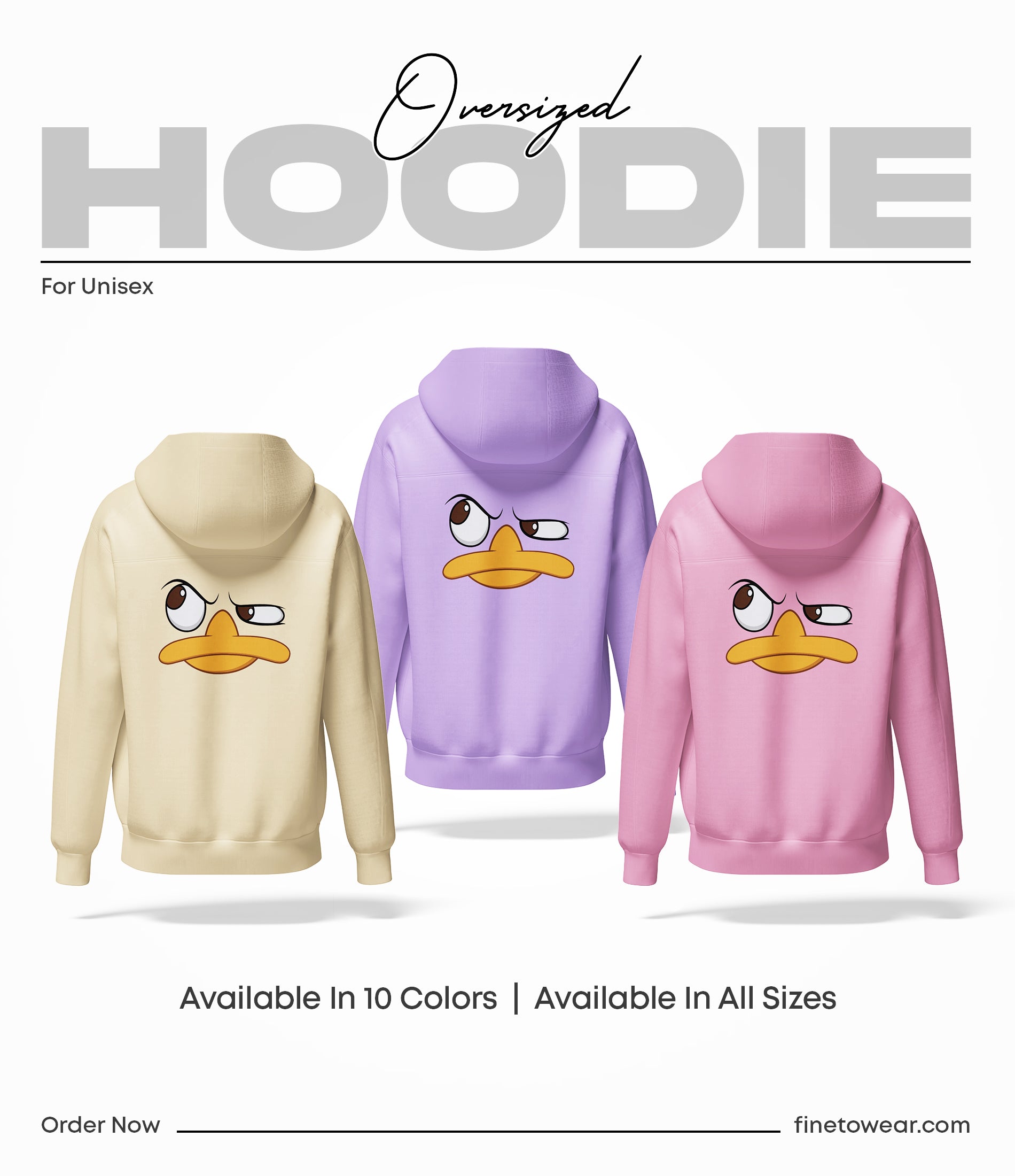 Duck Face Oversized Hoodie