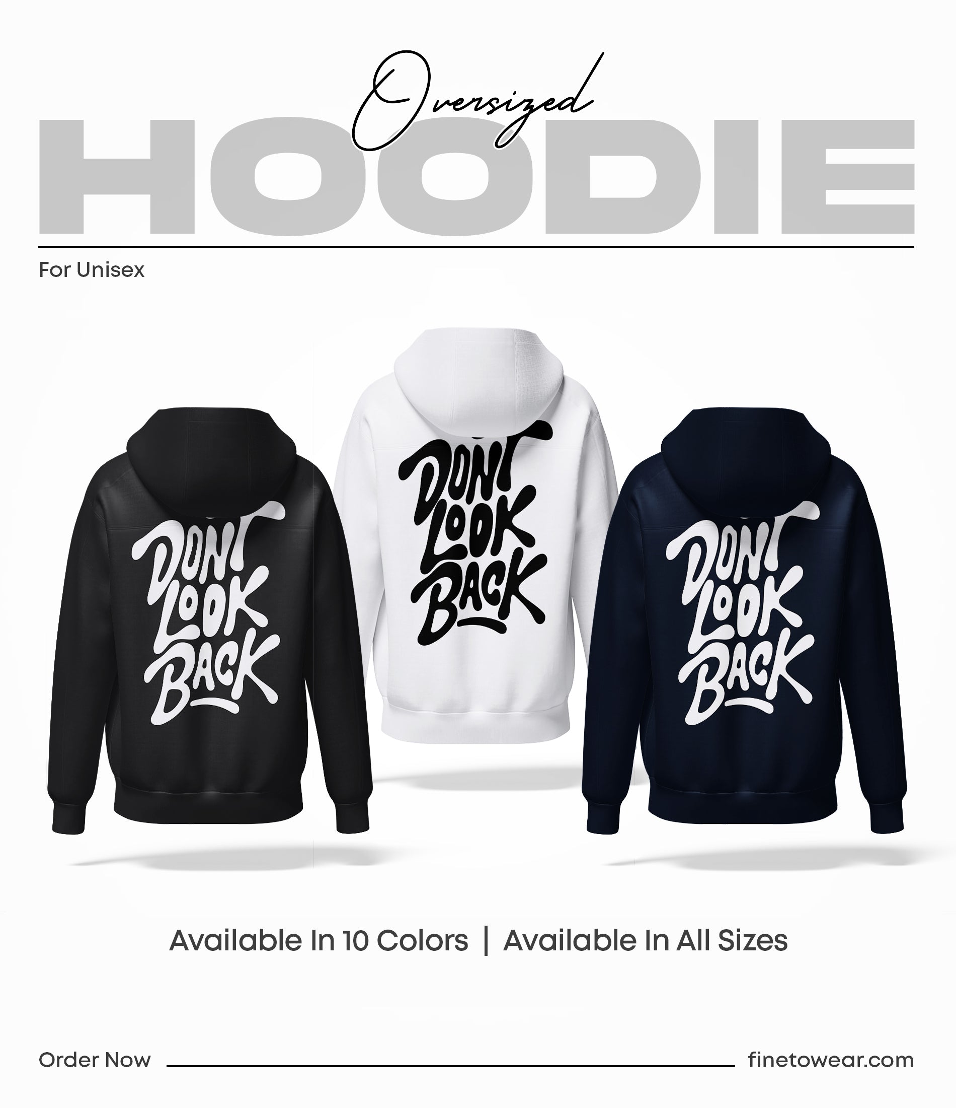 Don’t Look Back Oversized Hoodie