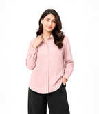 Baby Pink Button Down With Black Flapper Cordset