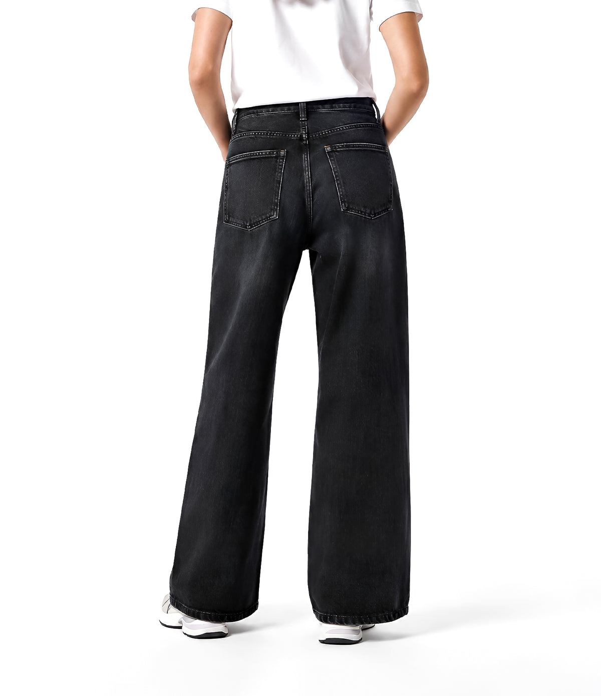 Charcoal Grey Wide Leg Jeans