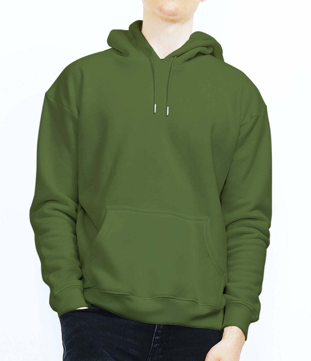 Classic Dark Olive Green Oversize Hoodie