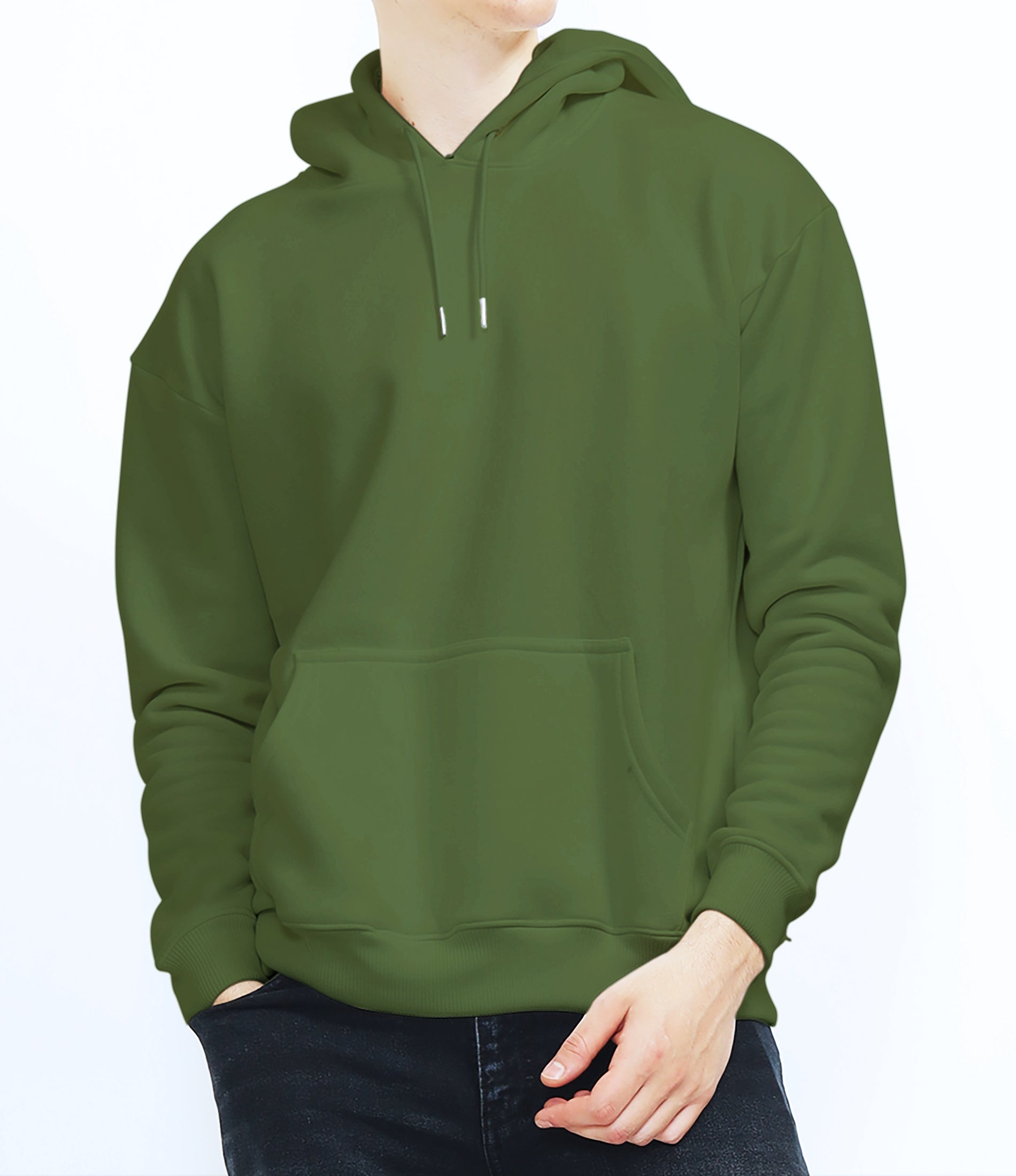 Classic Dark Olive Green Oversize Hoodie