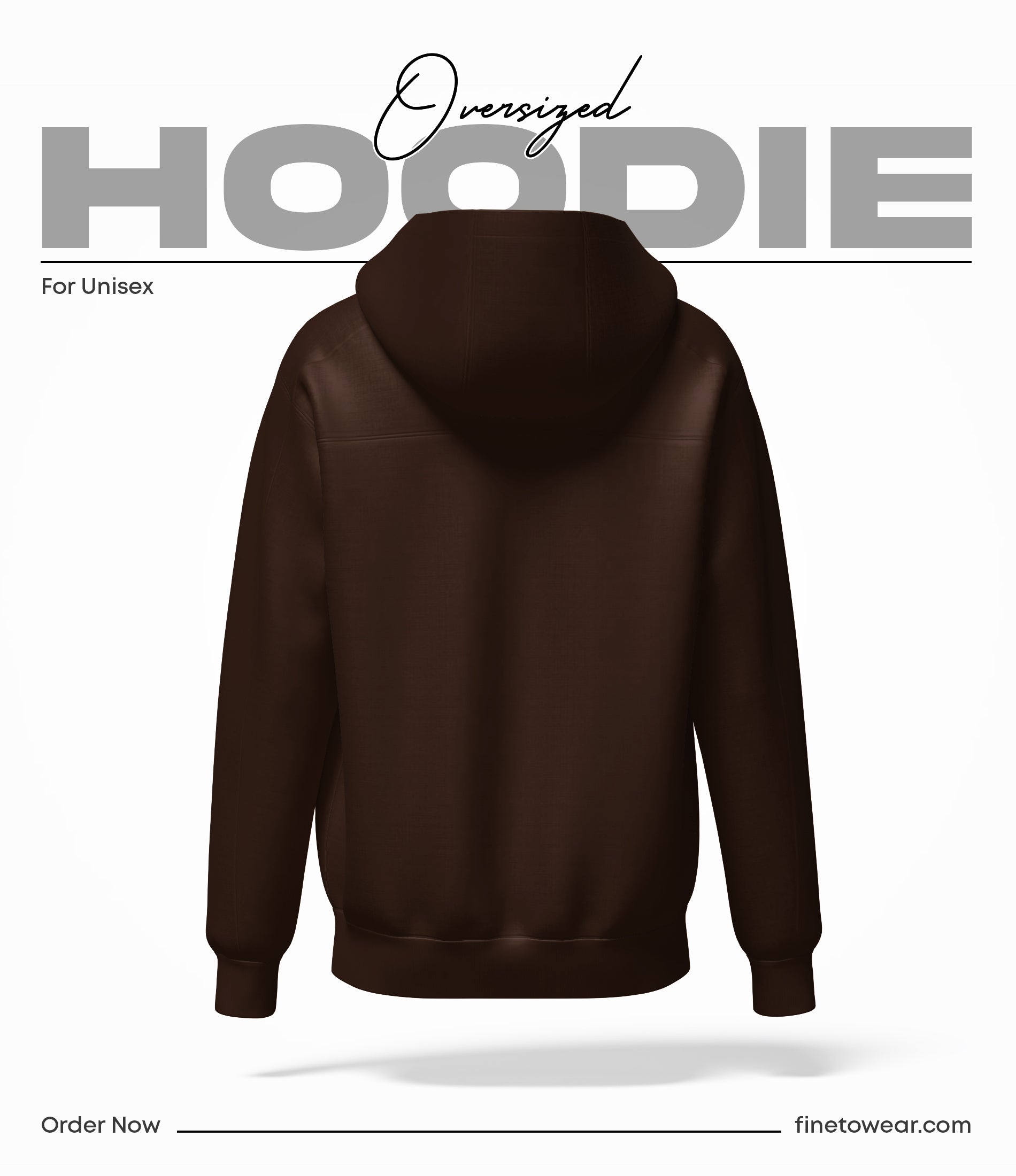 Classic Dark Brown Oversize Hoodie