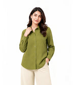 Olive Green Button Down With Beige Flapper Cordset