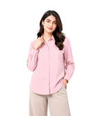 Baby Pink Button Down With Beige Flapper Cordset