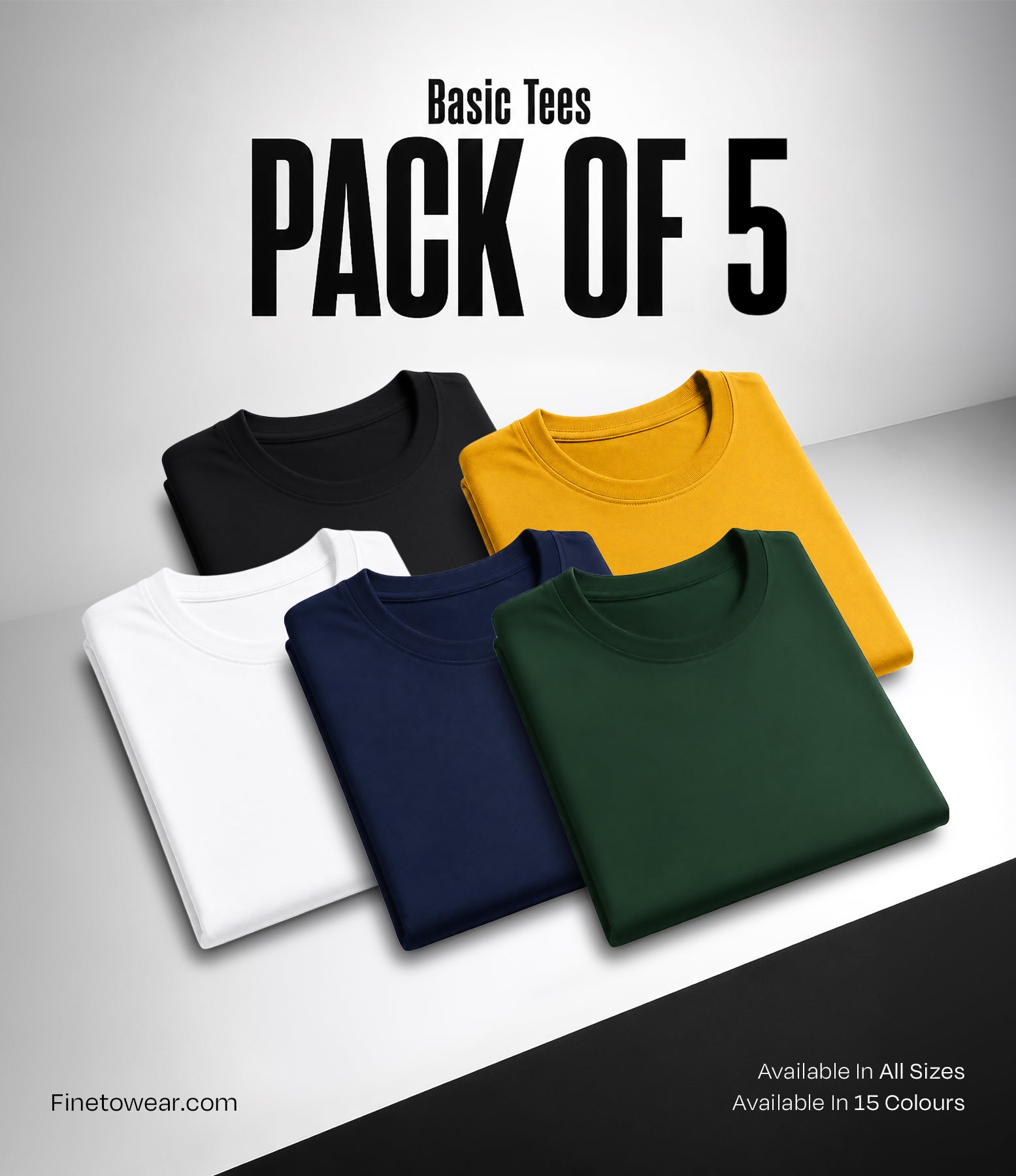 Premium Pack of 5 T-shirts