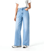 Sky Blue Wide Legs Jeans