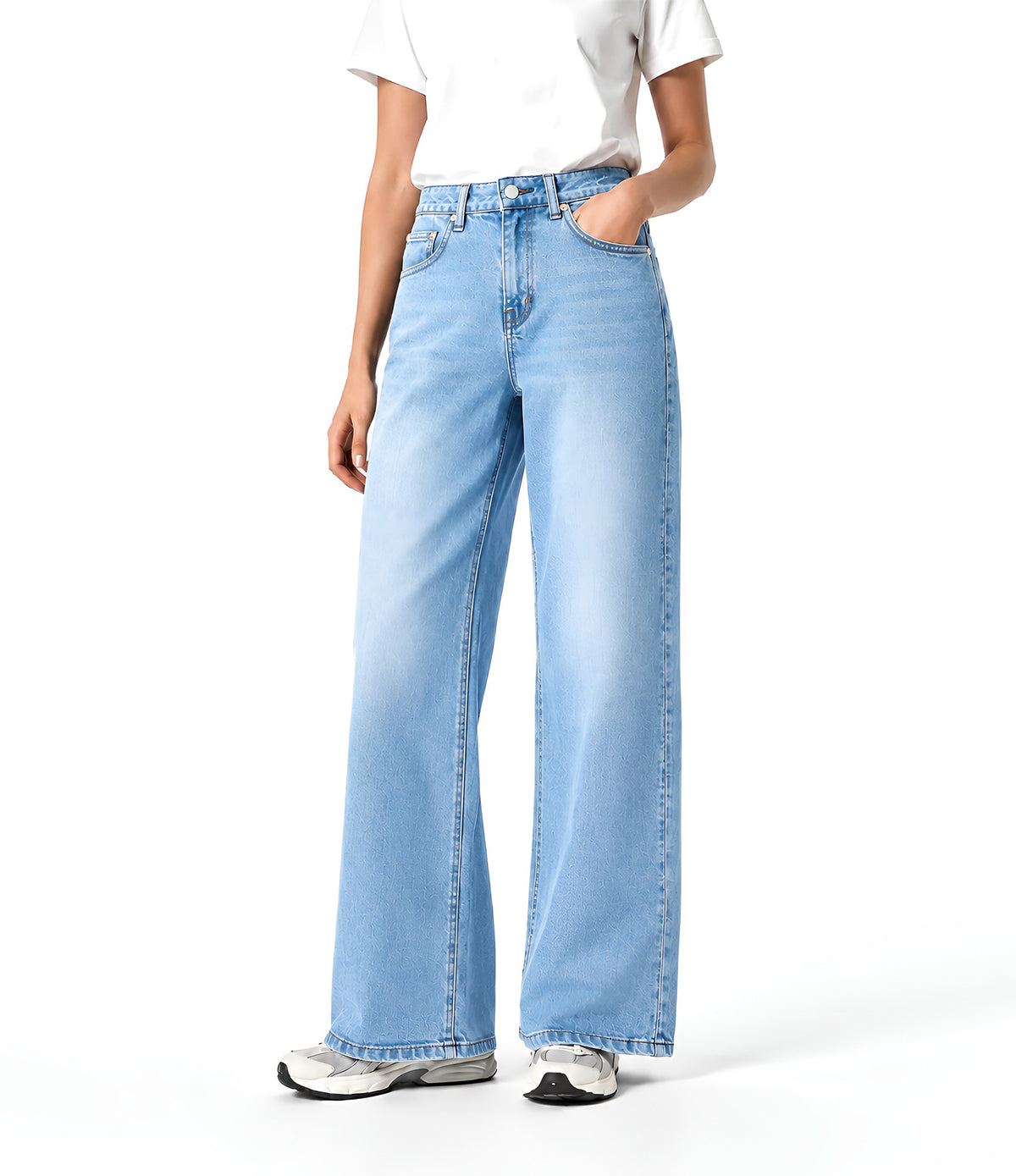 Sky Blue Wide Legs Jeans