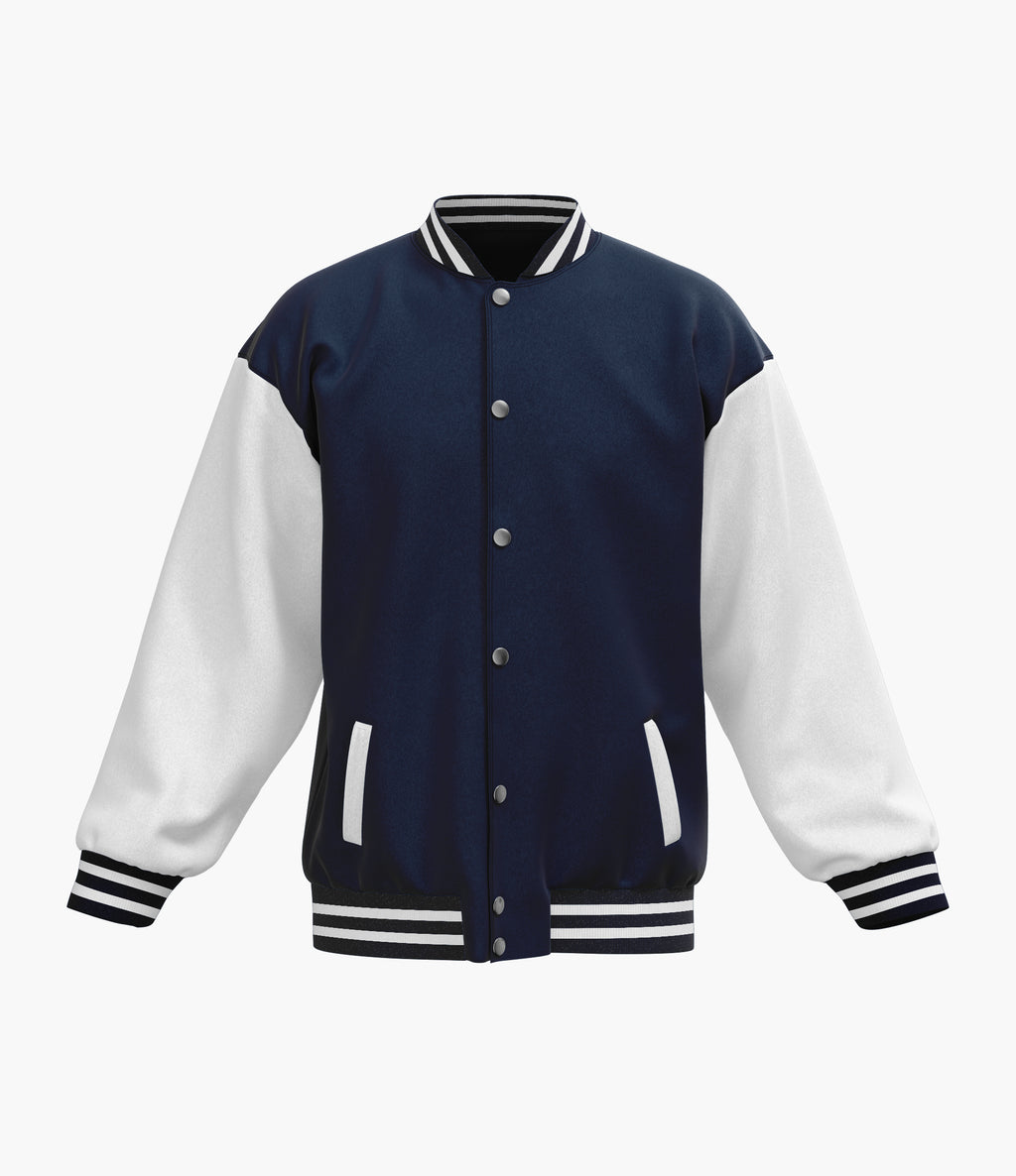 Dark Blue Varsity Baseball Jacket