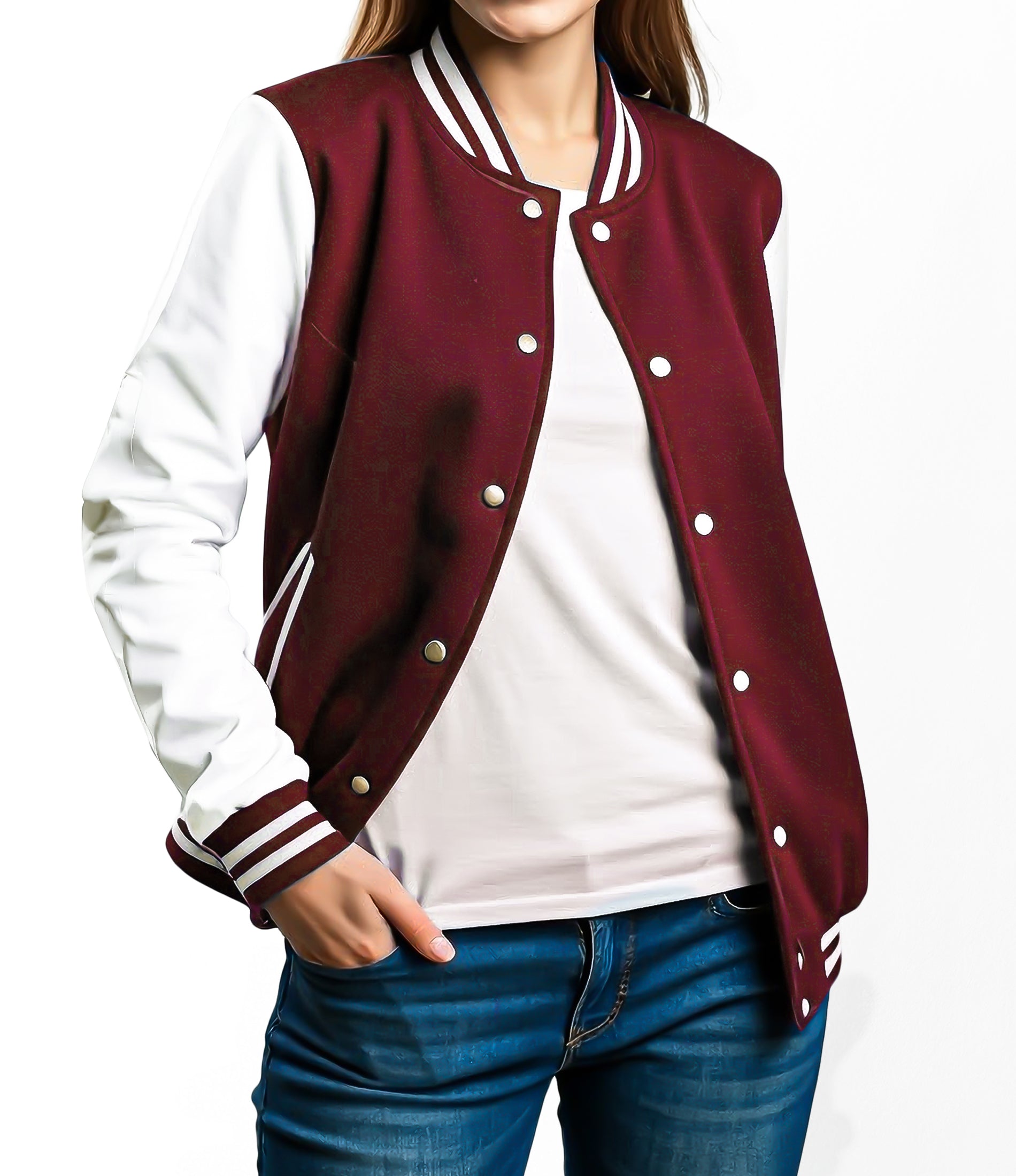Maroon Varsity Baseball Jacket