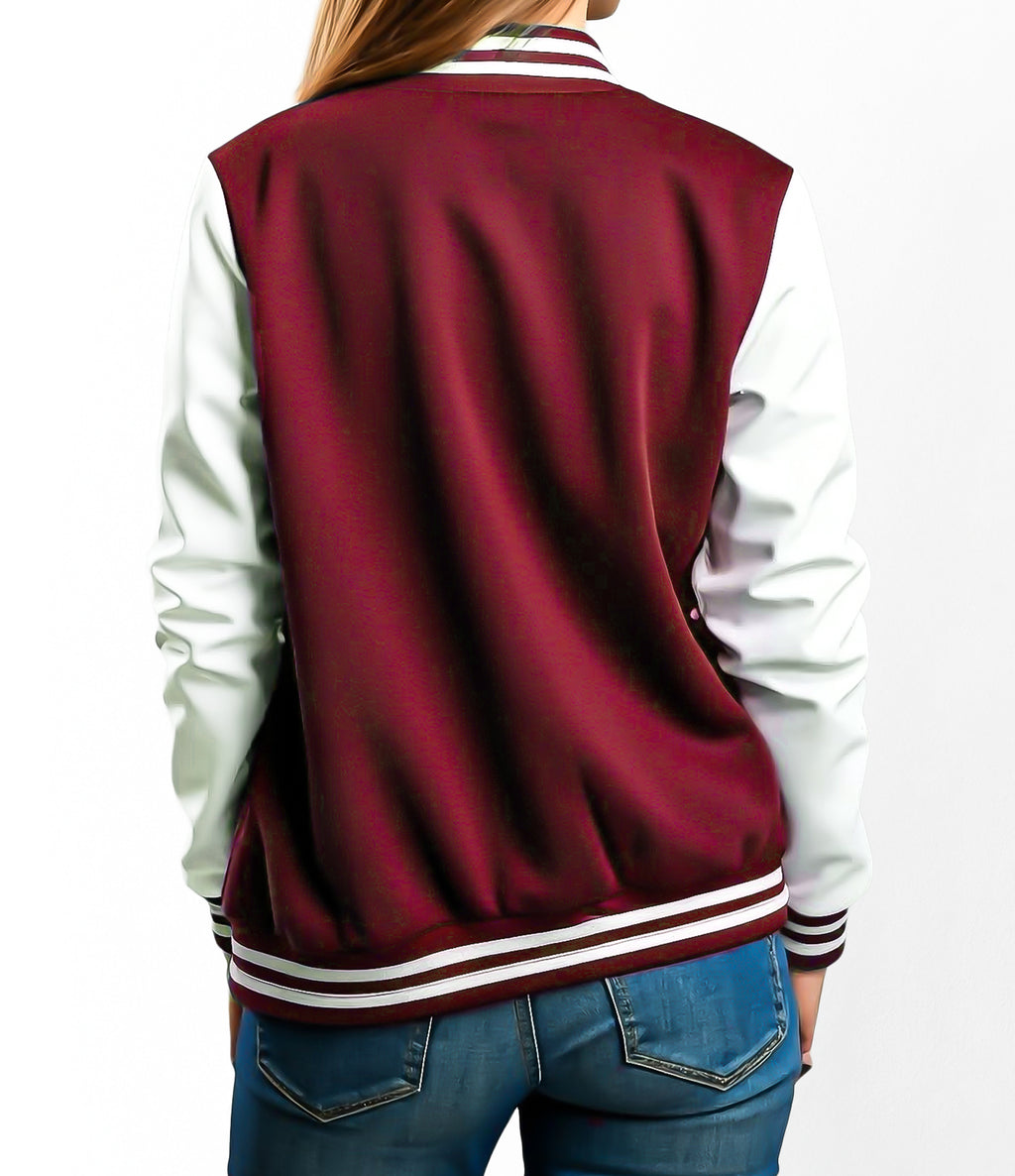 Maroon Varsity Baseball Jacket