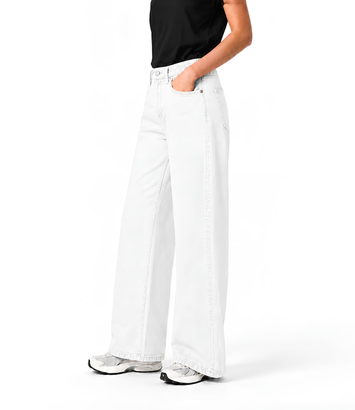 White Wide Leg Jeans